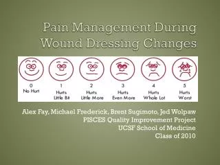Pain Management During Wound Dressing Changes