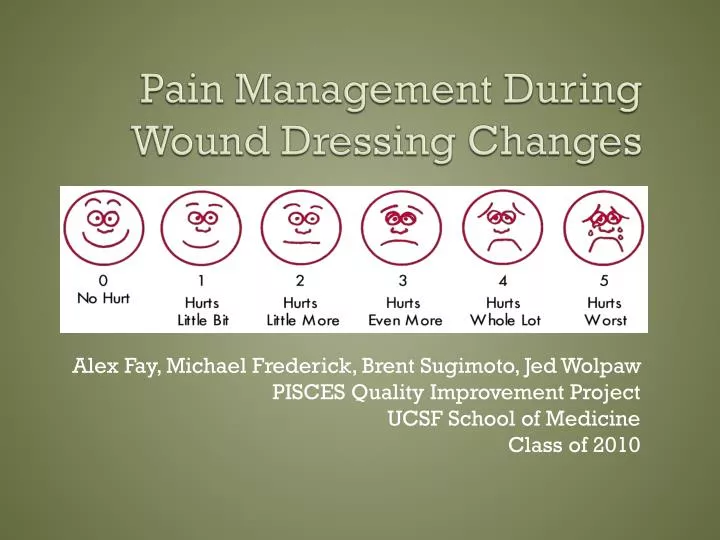 pain management during wound dressing changes