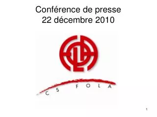 conf rence de presse 22 d cembre 2010