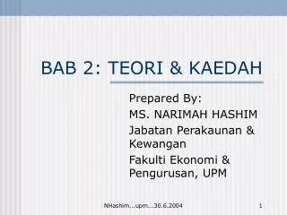 bab 2 teori kaedah