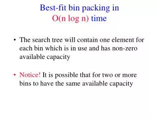 Best-fit bin packing in O(n log n) time