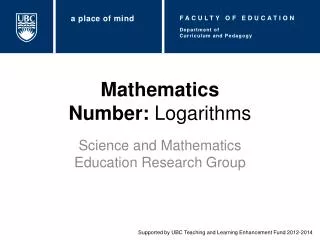 Mathematics Number: Logarithms