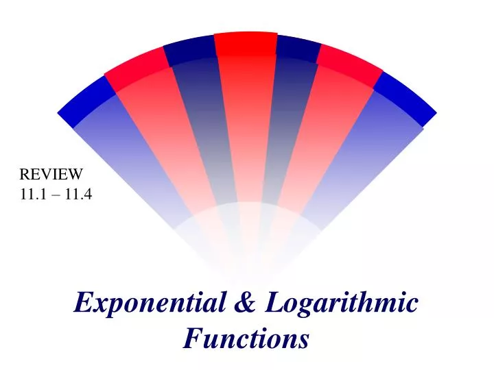 exponential logarithmic functions
