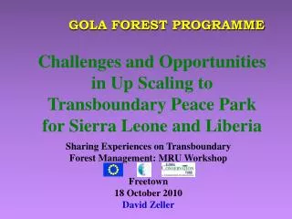GOLA FOREST PROGRAMME