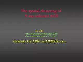 The spatial clustering of X-ray selected AGN