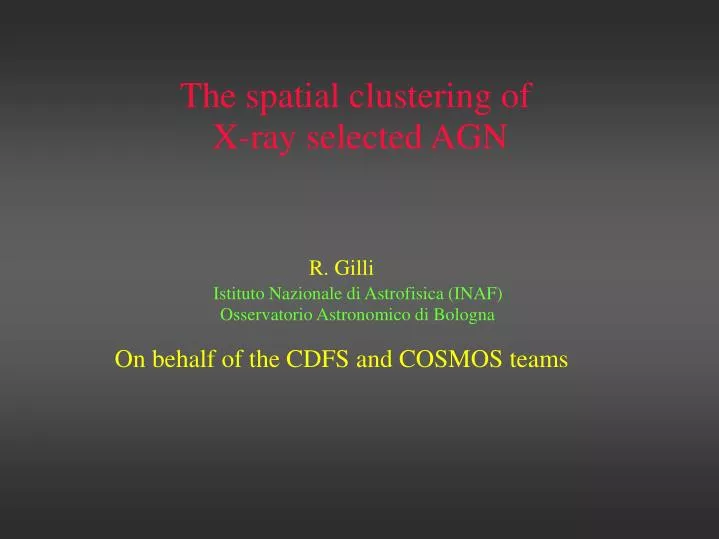 the spatial clustering of x ray selected agn