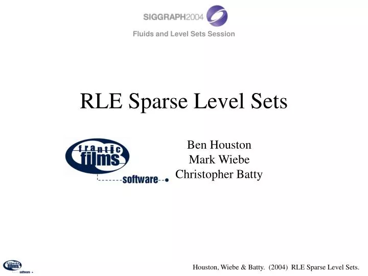 rle sparse level sets