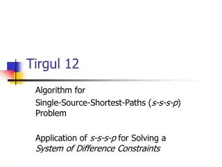 Tirgul 12