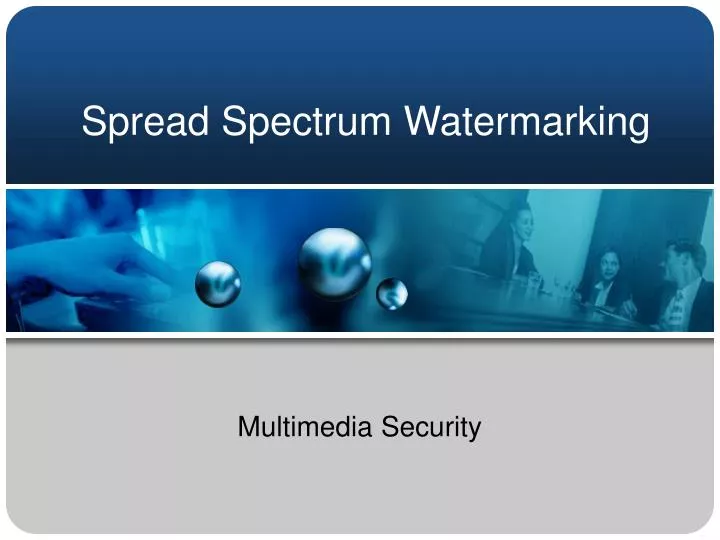 spread spectrum watermarking
