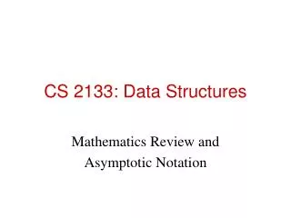 CS 2133: Data Structures