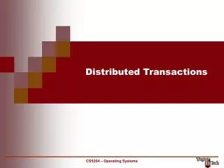 Distributed Transactions