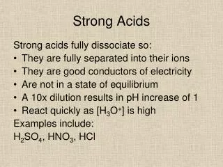 Strong Acids