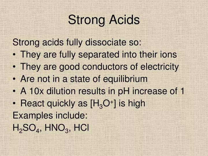 strong acids