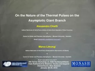 On the Nature of the Thermal Pulses on the Asymptotic Giant Branch Alessandro Chieffi