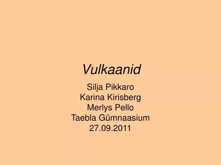 vulkaanid