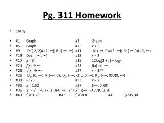 Pg. 311 Homework
