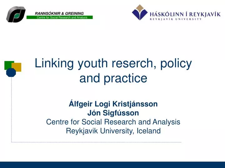 linking youth reserch policy and practice