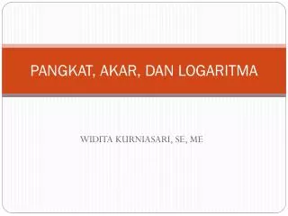 pangkat akar dan logaritma