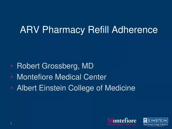arv pharmacy refill adherence