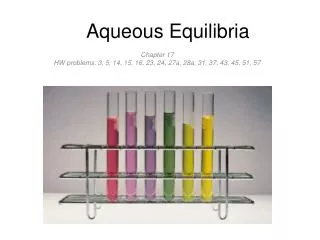 Aqueous Equilibria