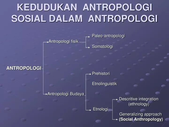 kedudukan antropologi sosial dalam antropologi