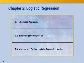 Chapter 2: Logistic Regression