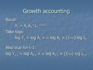 Growth accounting