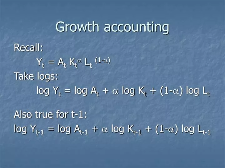 growth accounting