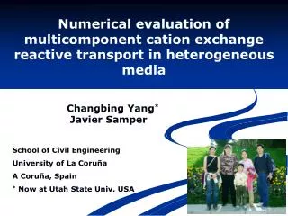 Numerical evaluation of multicomponent cation exchange reactive transport in heterogeneous media