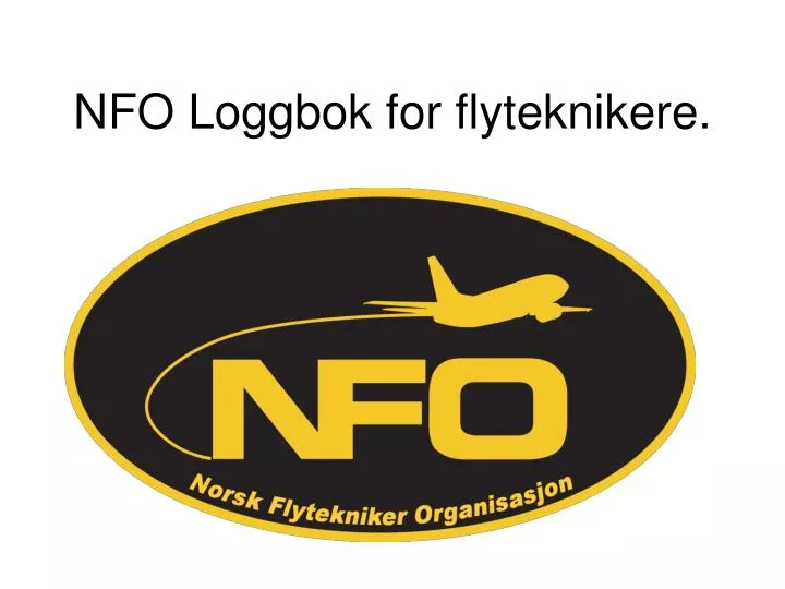 nfo loggbok for flyteknikere