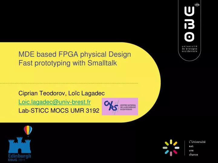mde based fpga physical design fast prototyping with smalltalk