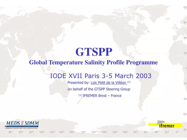 gtspp global temperature salinity profile programme