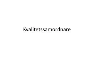 kvalitetssamordnare
