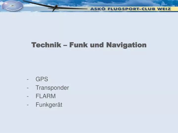 technik funk und navigation