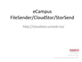 ecampus filesender cloudstor storsend