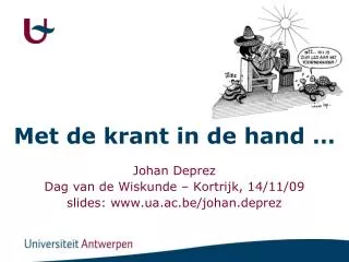 met de krant in de hand