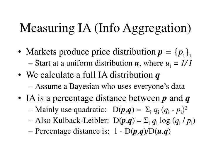 measuring ia info aggregation
