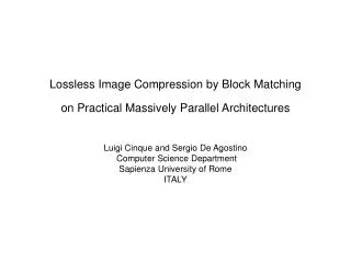 Lossless image compression by block matching is an extension of the LZ1 method to bi-level images.
