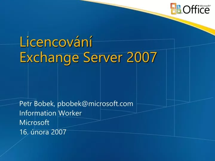 licencov n exchange server 2007