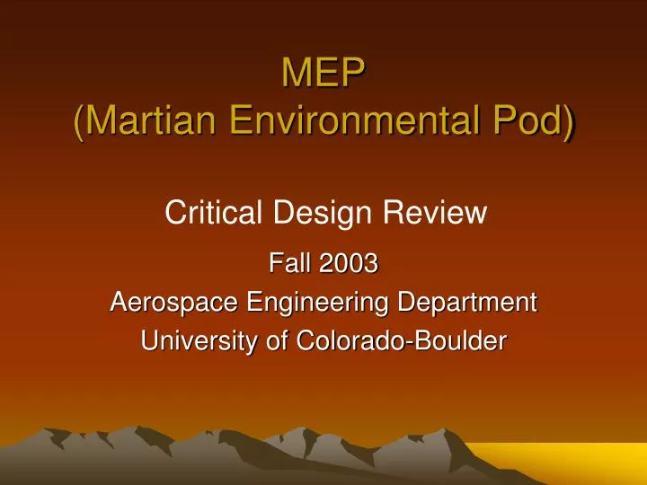 mep martian environmental pod
