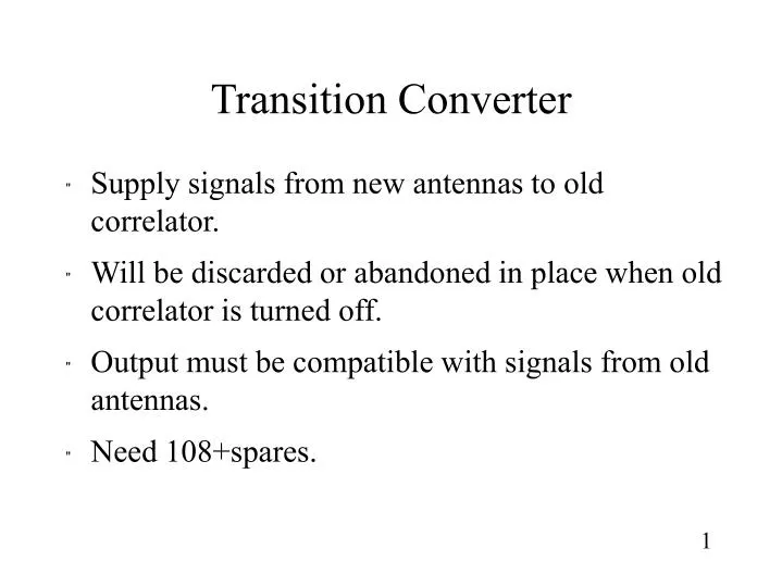 transition converter