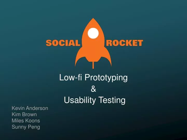 low fi prototyping usability testin g