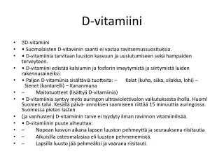 d vitamiini