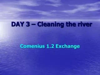 DAY 3 – Cleaning the river