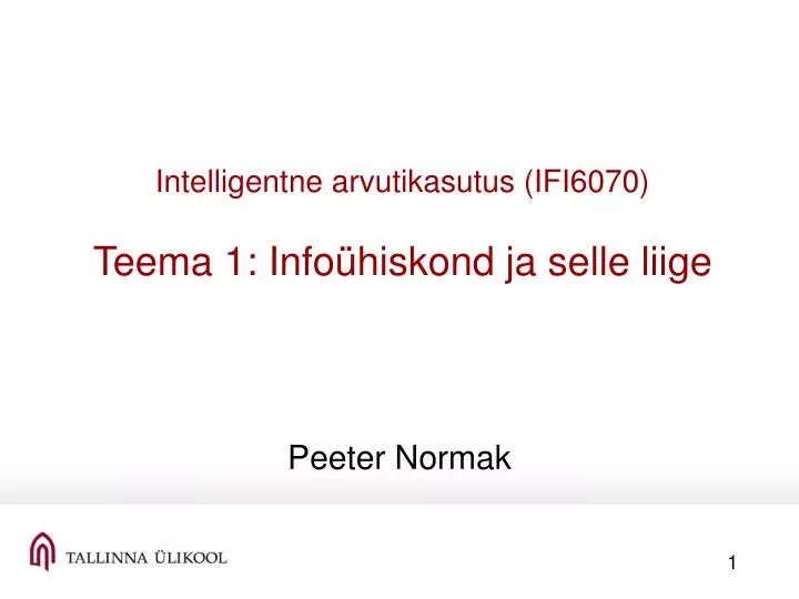 intelligentne arvutikasutus ifi6070 teema 1 info hiskond ja selle liige