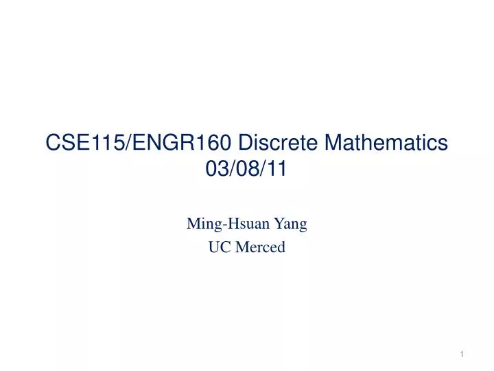 cse115 engr160 discrete mathematics 03 08 11