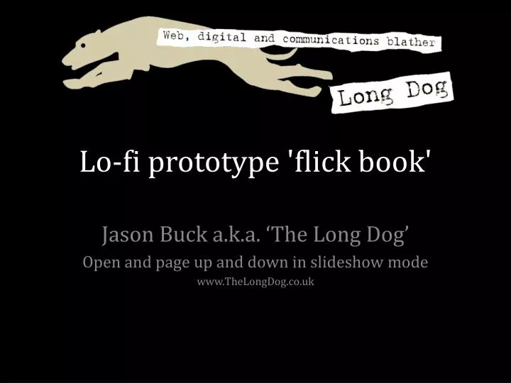 lo fi prototype flick book