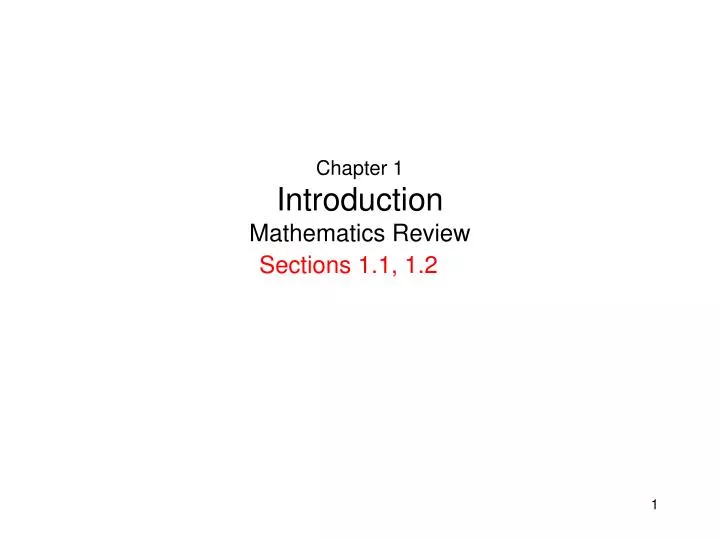 chapter 1 introduction mathematics review