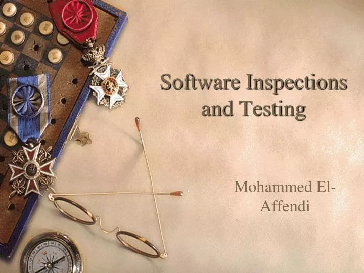 software inspections and testing