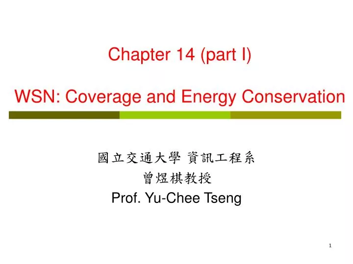 chapter 14 part i wsn coverage and energy conservation
